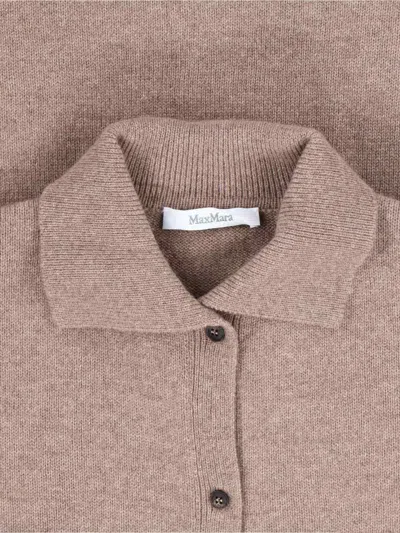 Max Mara Cashmere Cardigan In Neutral