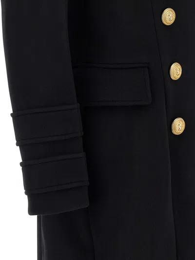 Balmain 10 Buttons Coat In Virgin Wool And Cashmere Women In Black