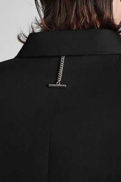 Alexander Mcqueen Double-breasted Wool-blend Blazer In Black