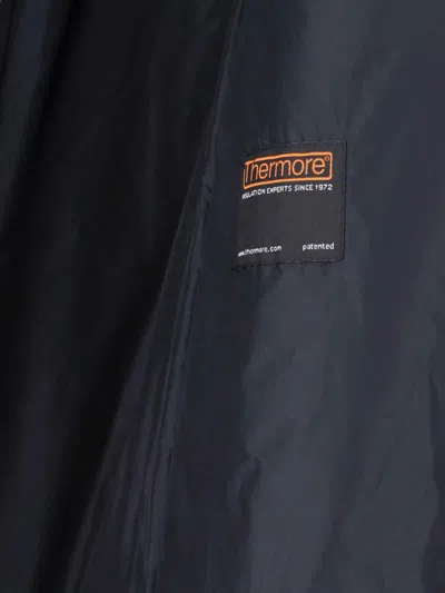 Aspesi Long Jacket With Buttoned Cuffs And Pockets In Black