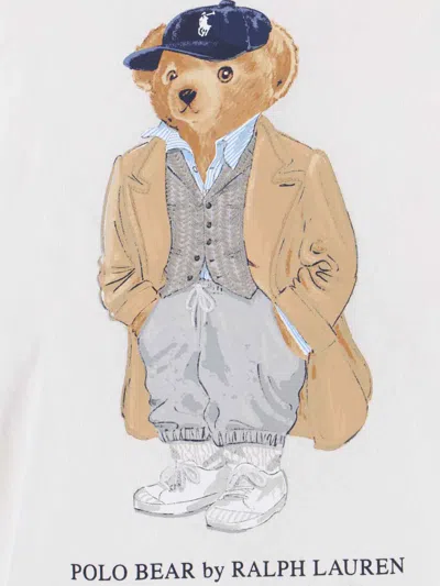 Polo Ralph Lauren White Polo Bear T-shirt In White