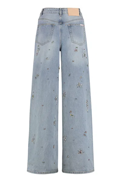 Self-portrait Self Portrait Jeans Blue In Gray