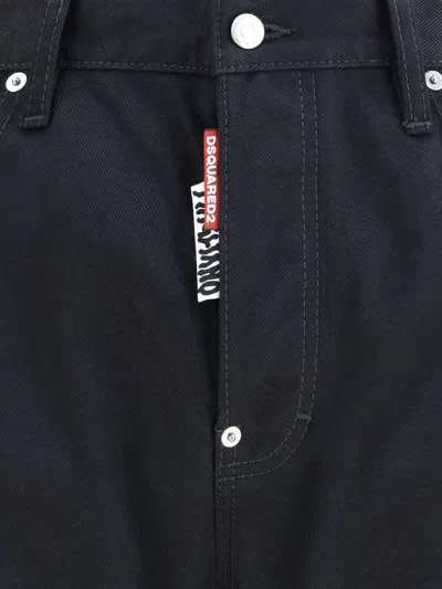 Dsquared2 Dsquared Black Denim Dsquared X Magliano Protesta 642 Jeans In Black