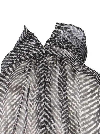 Dolce & Gabbana Dolce&gabbana Women Silk Chiffon Blouse In Black