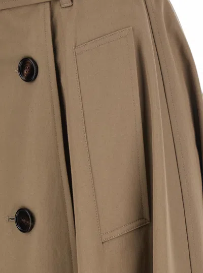 Burberry "brenda" Midi Skirt In Brown