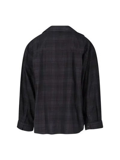 Balenciaga Layered Construction Shirt Featuring Patch Pocket In Black