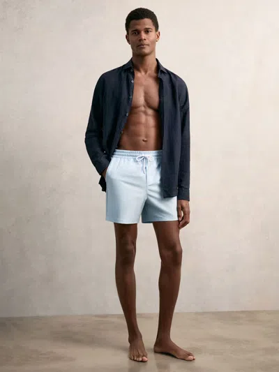 Reiss Soft Blue Cliff Drawstring Swim Shorts In Blue