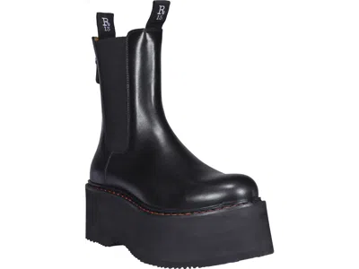 R13 Double Stack Platform Boots In Black
