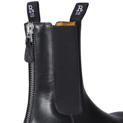 R13 Double Stack Platform Boots In Black