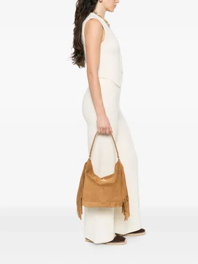 Sandro フリンジ スエードハンドバッグ