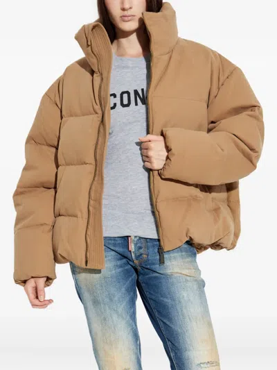 Dsquared2 プリント キルティングジャケット In Brown