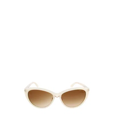 Tom Ford Oval Sunglasses In Brown