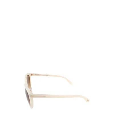 Tom Ford Oval Sunglasses In Brown