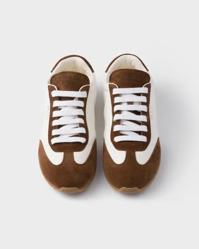 Prada Suede Leather Sneakers In Multi