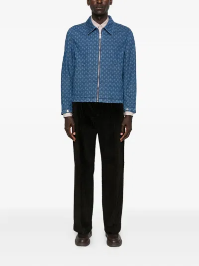 Sandro ジップアップ デニムジャケット In Blue