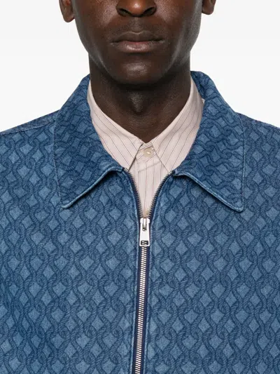 Sandro ジップアップ デニムジャケット In Blue