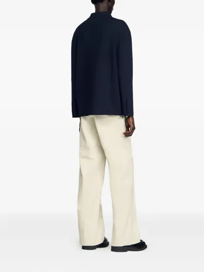 Sandro ロングスリーブ カーディガン In Blue