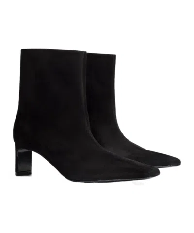 Khaite Refined Mini Ankle Boots With Sleek Blade Heel In Black