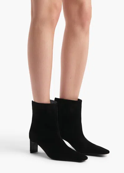 Khaite Refined Mini Ankle Boots With Sleek Blade Heel In Black