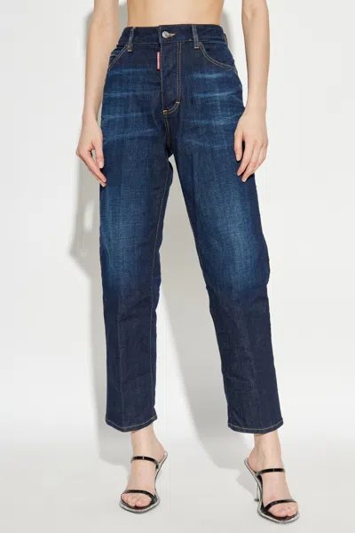 Dsquared2 Belt Loop Denim Trousers In Blue
