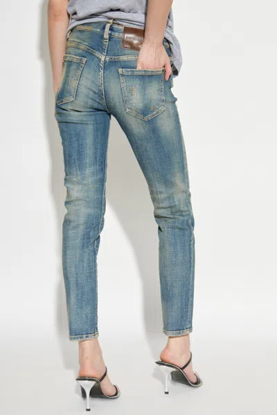 Dsquared2 Belt Loop Denim Trousers In Blue