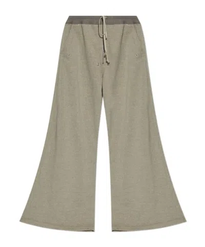 Rick Owens Drkshdw Wide-leg Trousers With Side And Back Pockets In Green