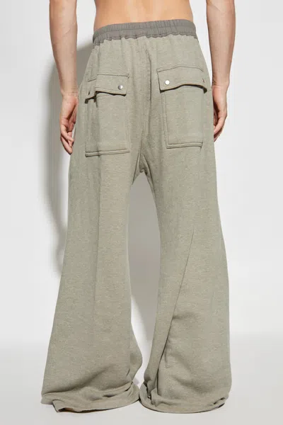 Rick Owens Drkshdw Wide-leg Trousers With Side And Back Pockets In Green