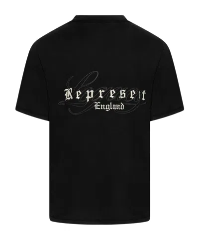 Represent T-shirt England Legacy Oversize In Cotone Nero Uomo In Black
