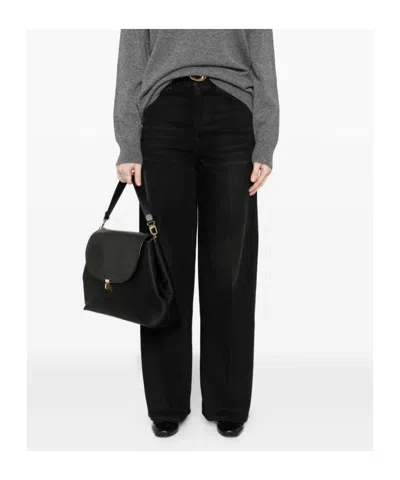 Totême Toteme Twisted Seam Denim Full Length In Black