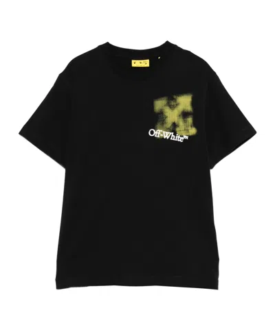 Off-white Kids Arrow Spray T-shirt In Black