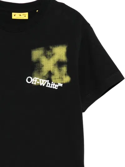 Off-white Kids Arrow Spray T-shirt In Black