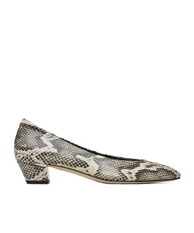 Aeyde Helia 35 Python-effect Leather Pumps In Brown