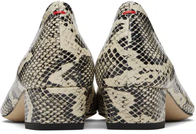 Aeyde Helia 35 Python-effect Leather Pumps In Brown