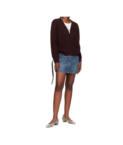 Aeyde Helia 35 Python-effect Leather Pumps In Brown