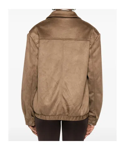 The Frankie Shop Hester Button-fastening Pocket Jacket In Brown
