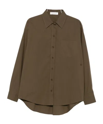 The Frankie Shop Button-down Chest-pocket Shirt In Green