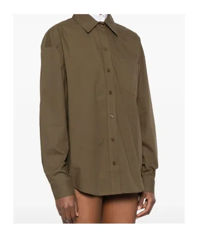 The Frankie Shop Button-down Chest-pocket Shirt In Green