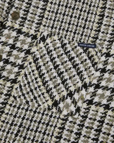 Maison Labiche Houndstooth Pattern Shirt In Gray