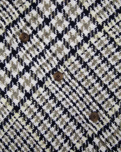 Maison Labiche Houndstooth Pattern Shirt In Gray