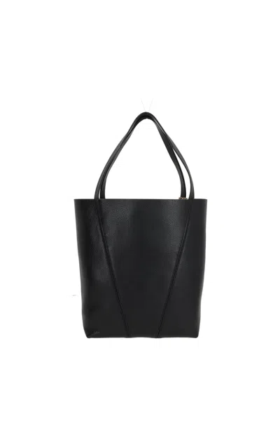 Chloé Grained Leather Medium 'spin' Bag In Black