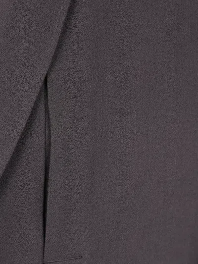 Rick Owens Single-button Wool Blazer In Gray