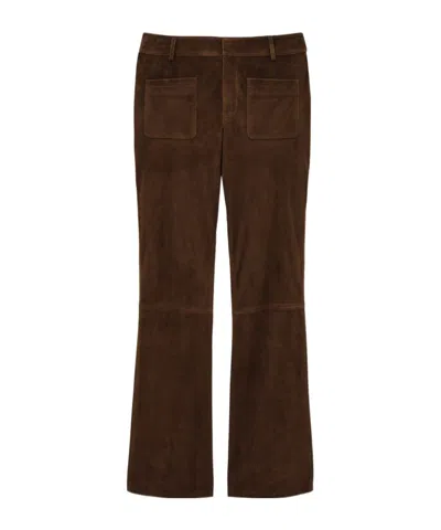 Bash Wide-leg Casual Pants In Brown