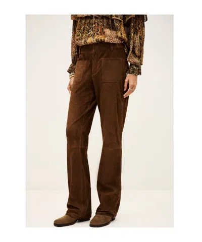 Bash Wide-leg Casual Pants In Brown