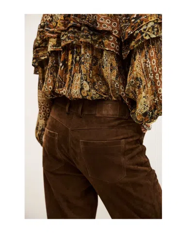 Bash Wide-leg Casual Pants In Brown