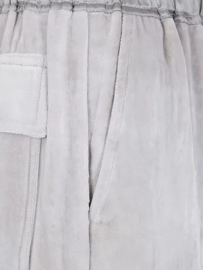 Rick Owens Drawstring Pocket Trousers In Gray