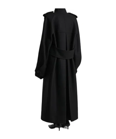 Khaite Donna Oversized Double-breasted Wool Coat In Black
