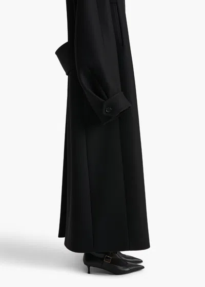 Khaite Donna Oversized Double-breasted Wool Coat In Black