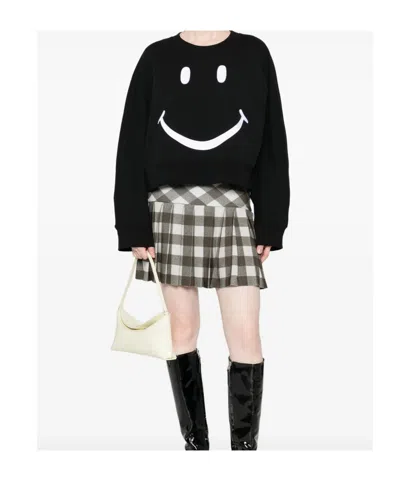 Moschino Graphic Crew Neck Long Sleeve Sweatshirt In Black