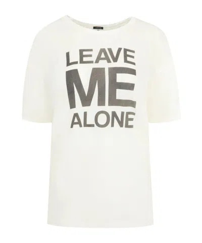 R13 Leave Me Alone Relaxed Tee In White