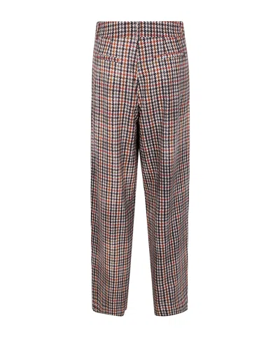 Pierre-louis Mascia Pleated Houndstooth Trousers In Multi